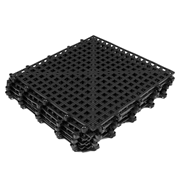 Flexi Deck, svart, 30x30cm, 9-pack
