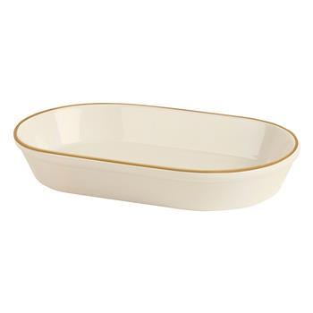 Line Gold Band Oval Salad Dish 16cm, 6st/fp