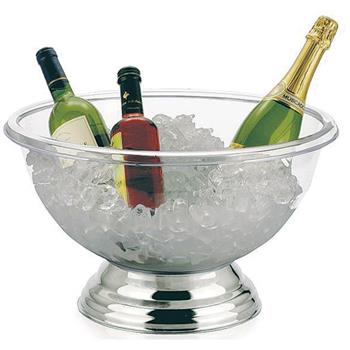 Champagnekylare i polycarbonat, transparent, okrossbar, D: 44/26cm, höjd: 25cm, 15L