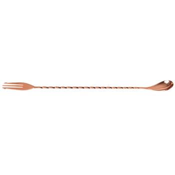 Barsked med gaffel, koppar, 30cm