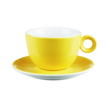 Skålformad kopp, gul, 23cl, 12st/fp