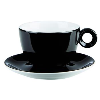 Skålformad kopp, svart, 34cl, 6st/fp