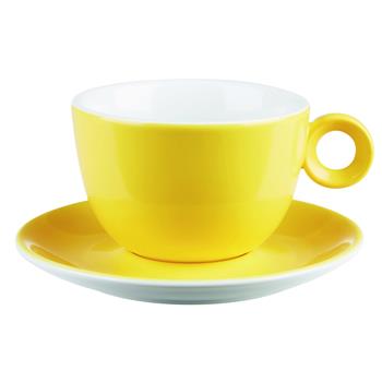 Skålformad kopp, gul, 34cl, 6st/fp